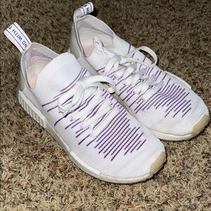 Adidas NMD boost women’s 8.5 white and purple